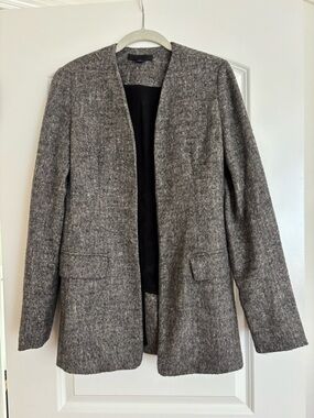Alexander Wang Gray Wool Open Blazer Jacket